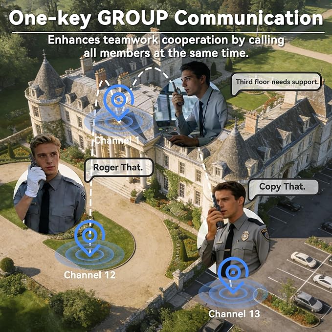 SAMCOM Group Call Walkie Talkies, FWCN30A 2 Way Radio Long Range, 22 Channel - Image 5