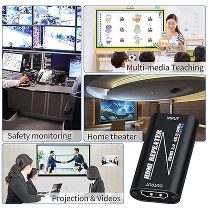 HDMI 2.0 Repeater Extender 4K@60Hz, HDMI Amplifier Signal Booster Plug & Play - Image 5