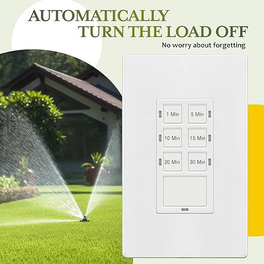 TG 30-Minute No Neutral Wire Countdown Timer Switch, 1-5-10-15-20-30 Min - Image 4