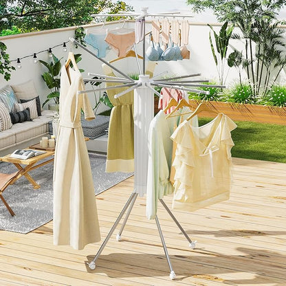 JOOM 4 Legs Double Layer Clothes Drying Rack, Garment Rack Portable and - Image 7