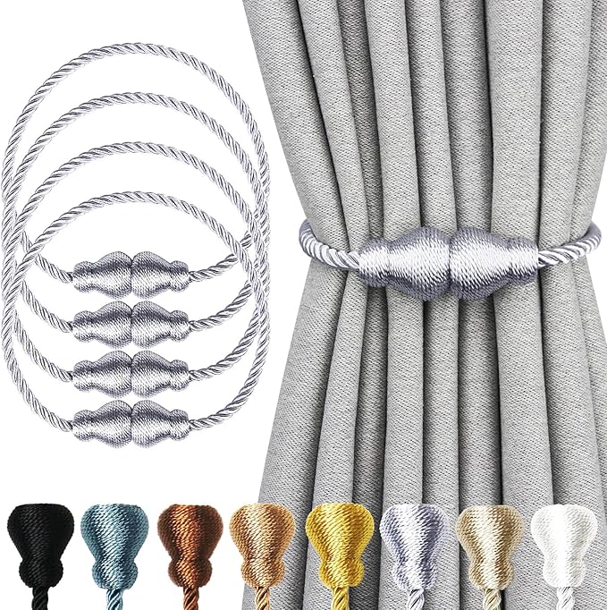 Nieffeiy Magnetic Curtain Tiebacks Outdoor Curtain Tie Backs Rope Decorative by CurtianTiebacks