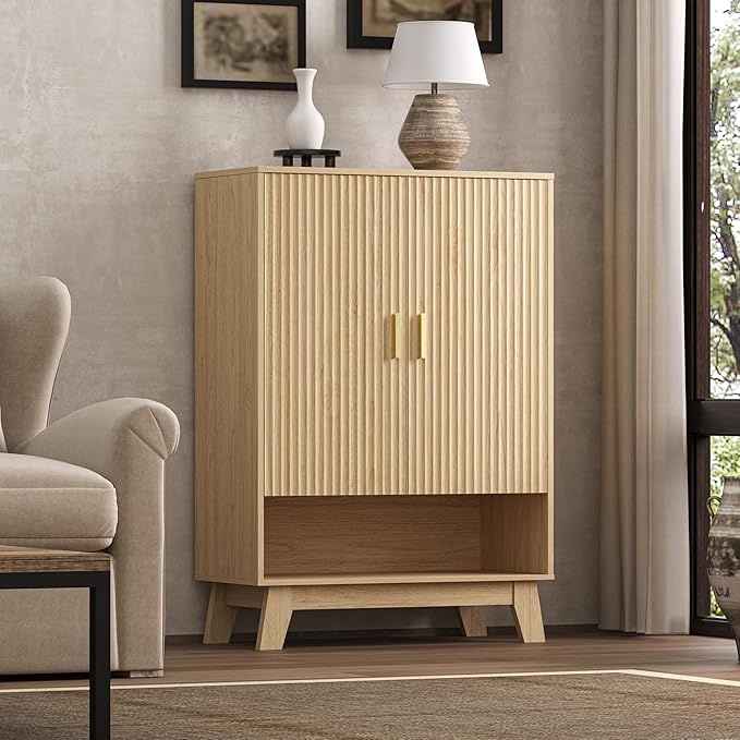 4-Tier Fluted Shoe Cabinet - Image 4