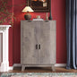 Fluted Shoe Cabinet, 4-Tier Mid Century Modern Narrow Shoe Storage Cabinet by BOXACTION
