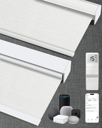 Kincmo Motorized Blinds with Remote, 100% Blackout Motorized Roller Shades Work by KincmoBlinds