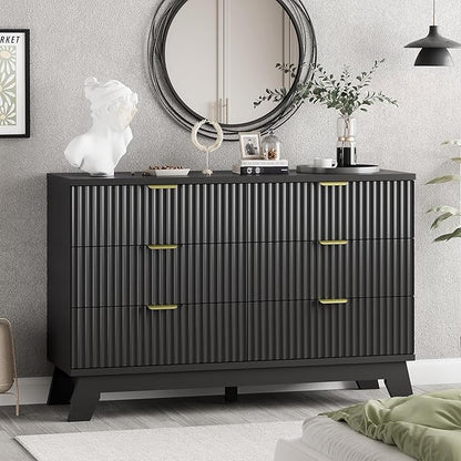 Xixini Fluted Dresser for Bedroom by Xixini