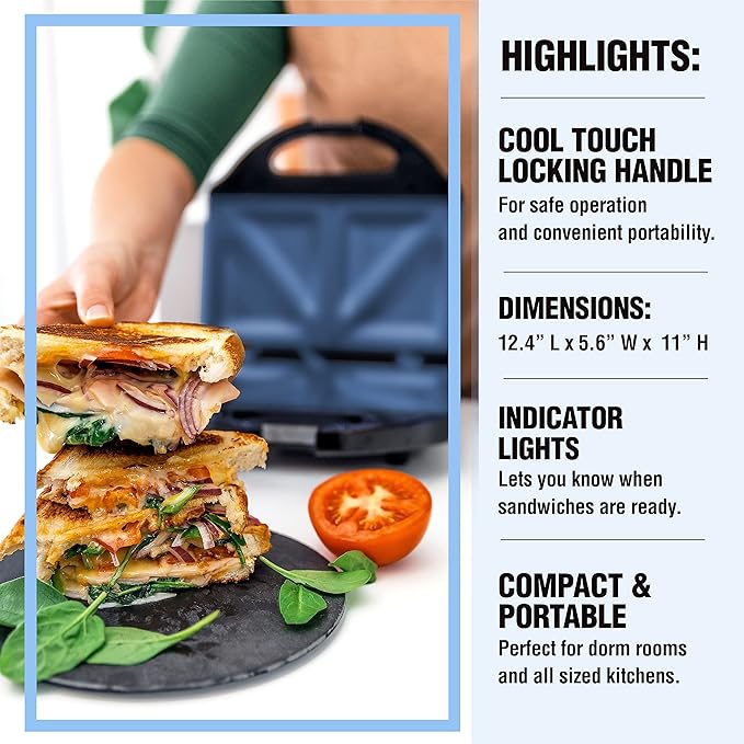 Granitestone Sandwich Maker, Toaster & Electric Panini Grill - Image 3