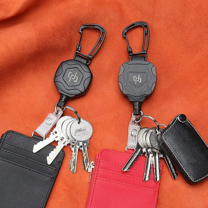 2 Pack Retractable Keychain Heavy Duty Carabiner Badge Holder, Tactical ID - Image 9