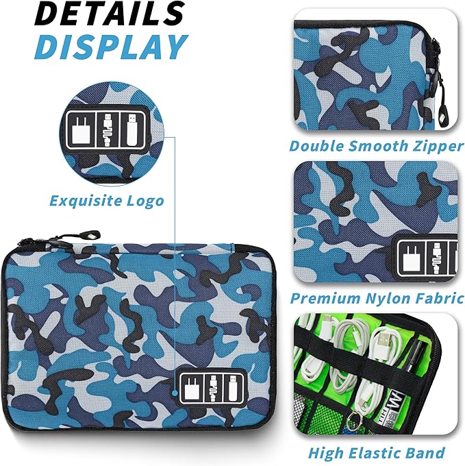 Electronics Organizer, Portable Cable Organizer Bags, Travel Electronic - Image 2