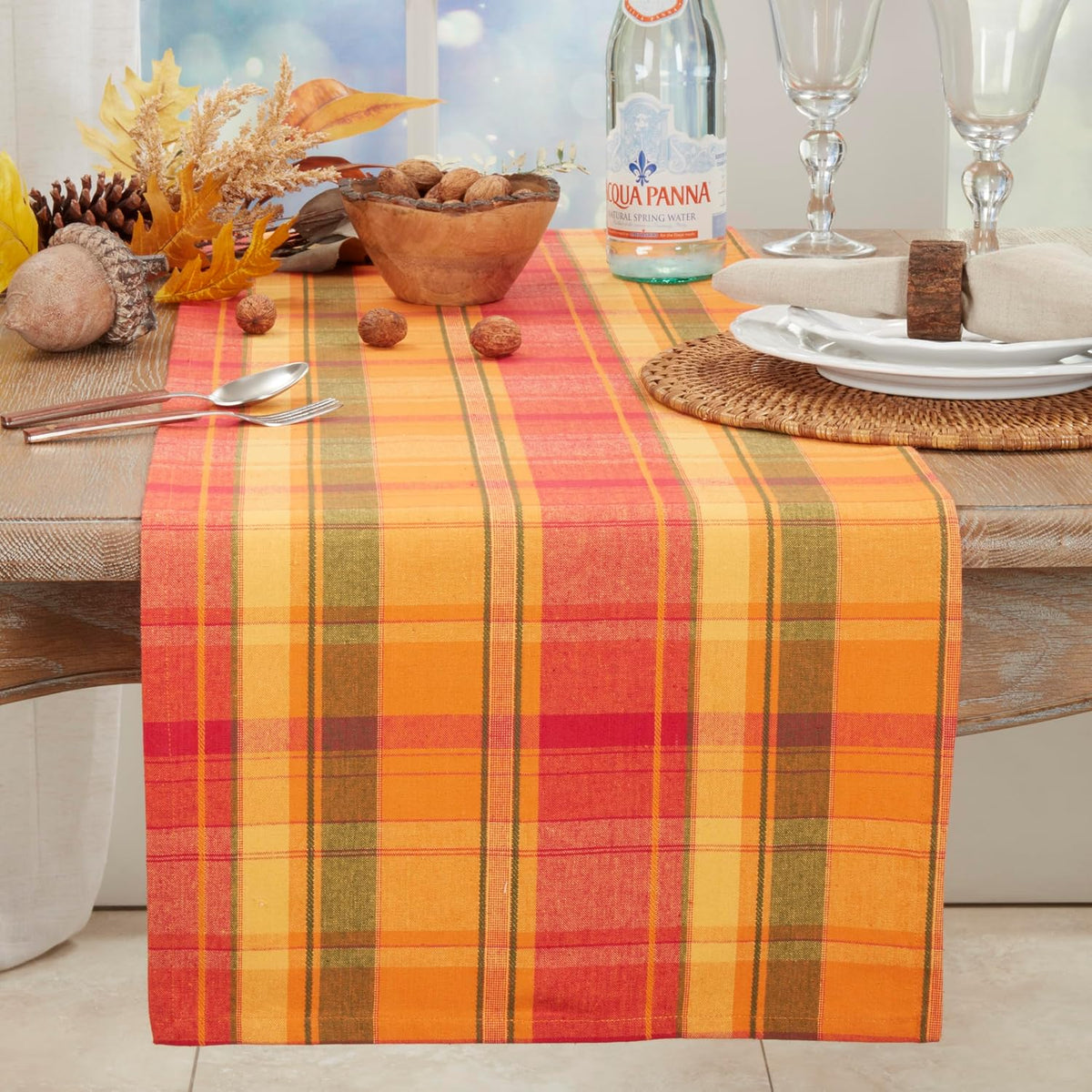 Terracotta Orange Harvest Halloween Autumn Thanksgiving Holiday Design Table ...