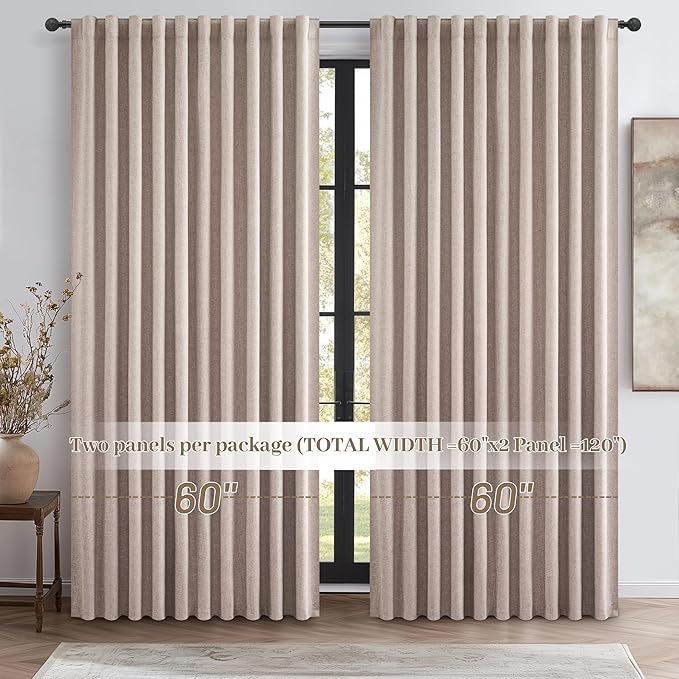 Blackout Curtains 60 Inches Extra Wide Curtains 84 Inch Length - Image 7