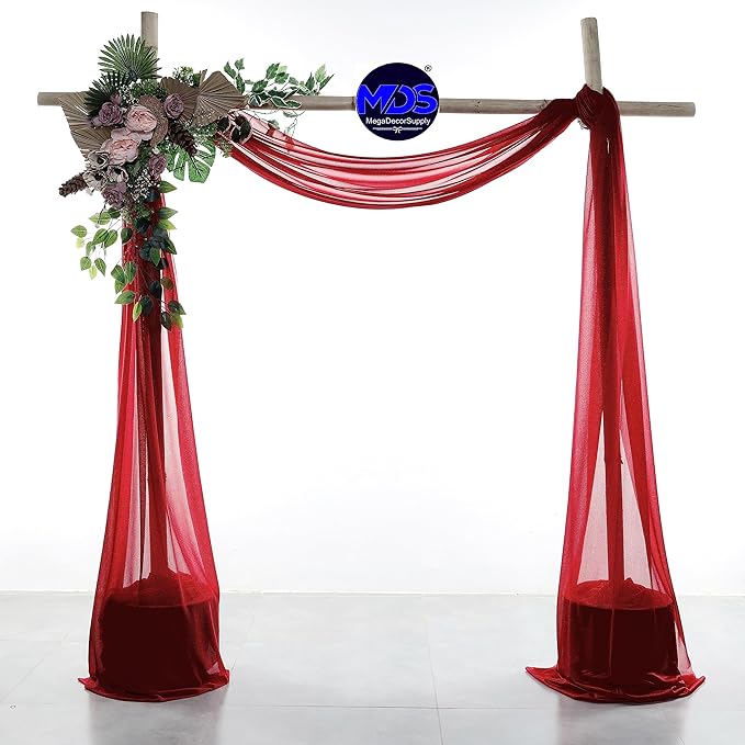 MDS Halloween Chiffon Draping Fabric - 2 Panel, 30" Wide x 30ft Long - S...