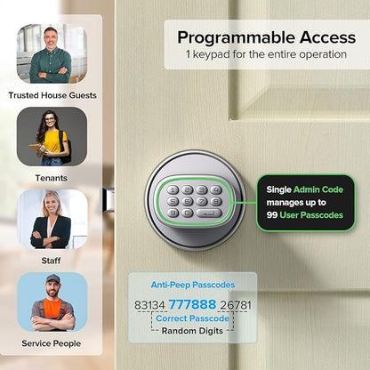 ThorBolt Door Lock Knob with Keypad Keyless Entry Door Knob Electric Coded - Image 3