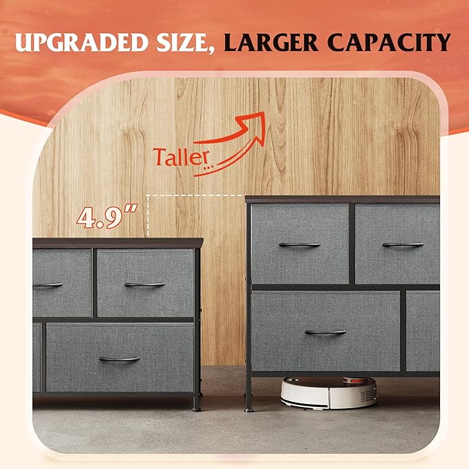 WLIVE Dresser for Bedroom with 5 Drawers, Long Storage Tower Organizer Unit - Image 8