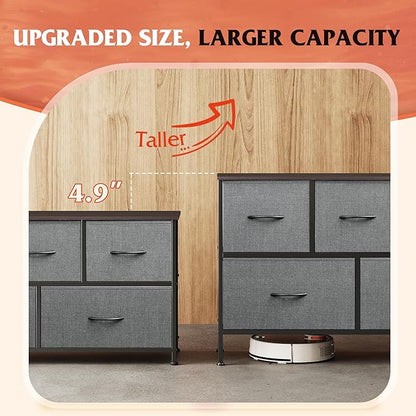 WLIVE Dresser for Bedroom with 5 Drawers, Long Storage Tower Organizer Unit - Image 8