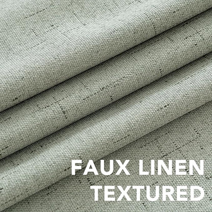 H.VERSAILTEX Linen Blackout Curtains 63 Inches Long 100% Absolutely Blackout - Image 4