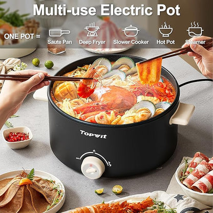 TOPWIT Hot Pot Electric, 4L Electric Pot - Image 3