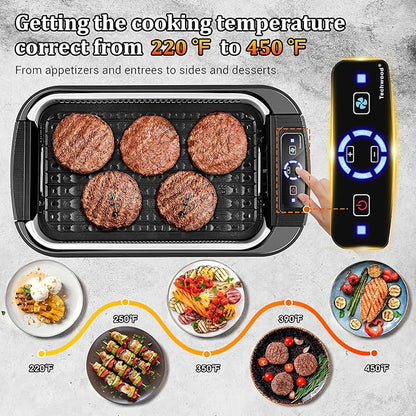 Indoor Smokeless Grill, Techwood 1500W Electric Indoor Grill - Image 3