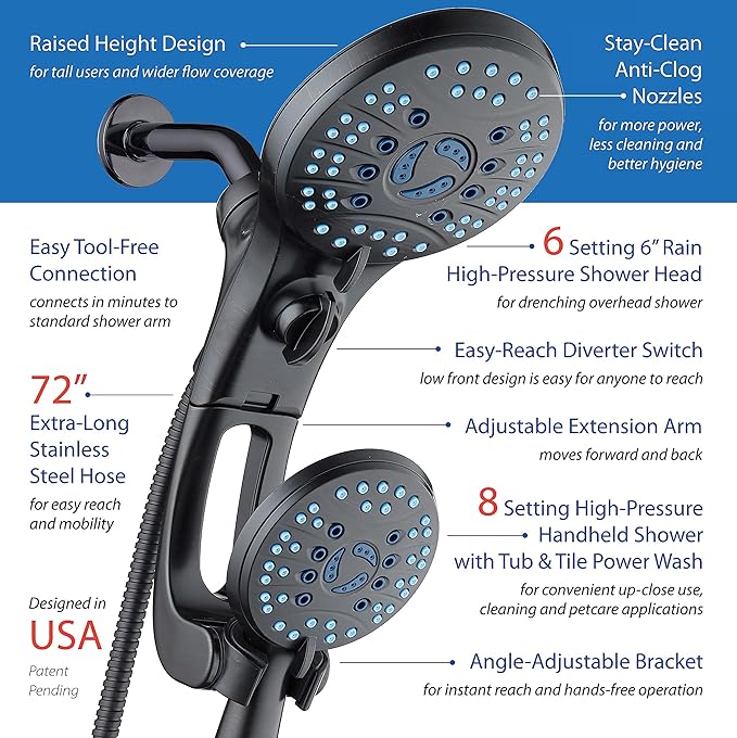 Hotel Spa AquaCare for California As-Seen-On-TV High Pressure Handheld Rain - Image 7