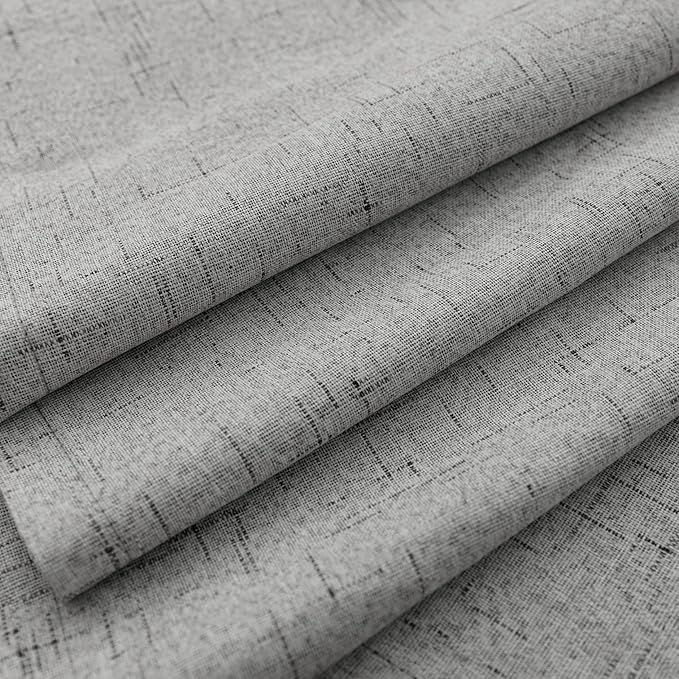 KOUFALL Linen Grey Curtains Blackout - Image 7