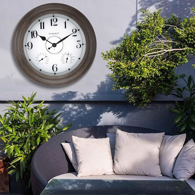 CLXEAST 24 Inch LED Illuminated Outdoor Clocks Waterproof - Image 6