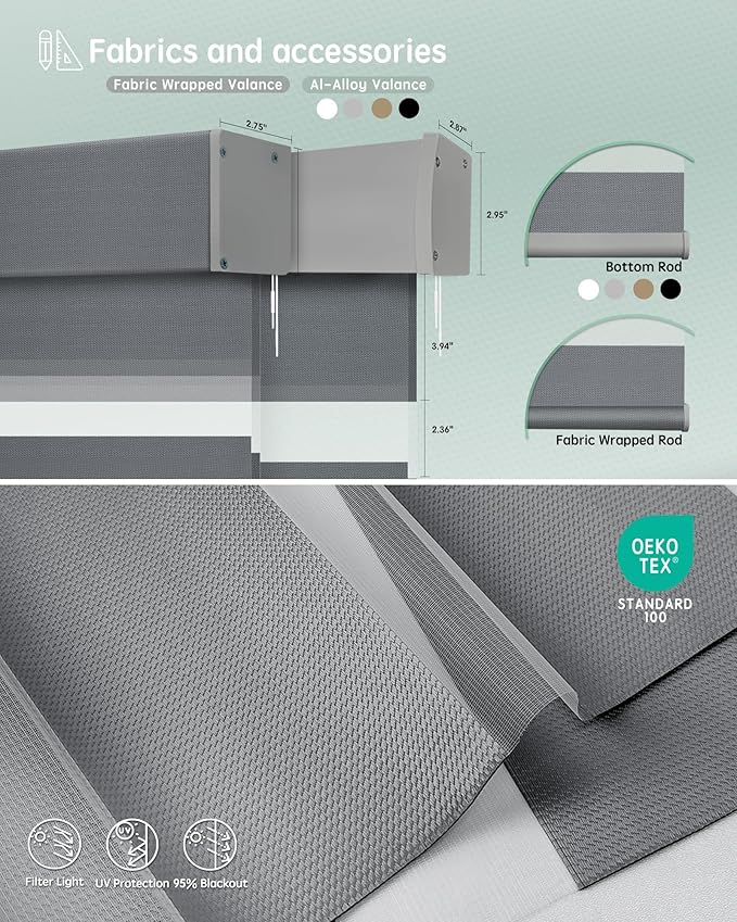 Yoolax Motorized Zebra Blinds Compatible - Image 5