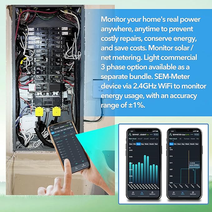 Smart Home Energy Monitor with 16 50A Circuit Level Sensors, Measure Power - Image 5