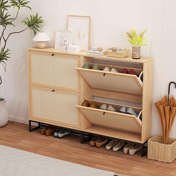 AVZEAR Narrow Shoe Storage Cabinet - Image 6