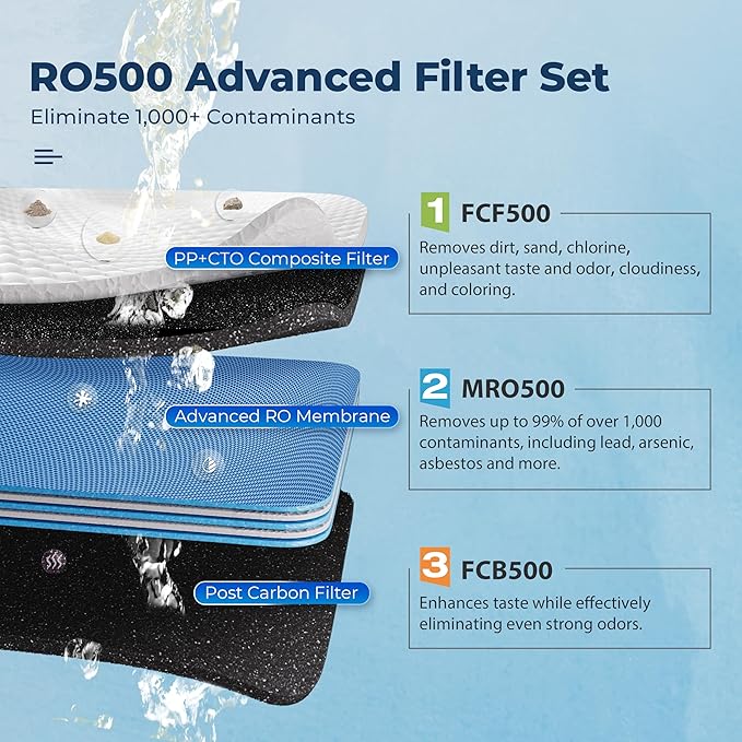 iSpring RO500-ORB Reverse Osmosis System, NSF 58 Certified, 500 GPD Under Sink - Image 4