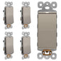 LIDER Minimalist Design Matte Finish Lighted Decorator Switch, Frameless Paddle by LIDER