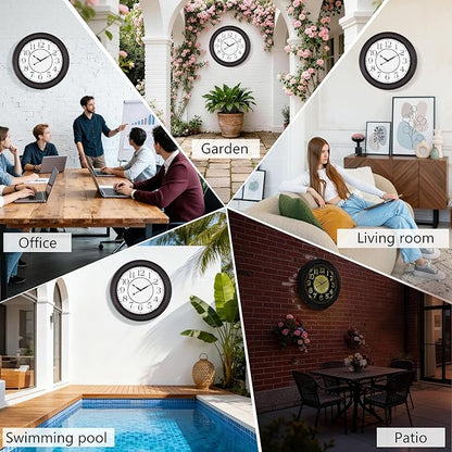 Koosome 18 Inch Lighted Wall Clock Outdoor Clocks - Image 6