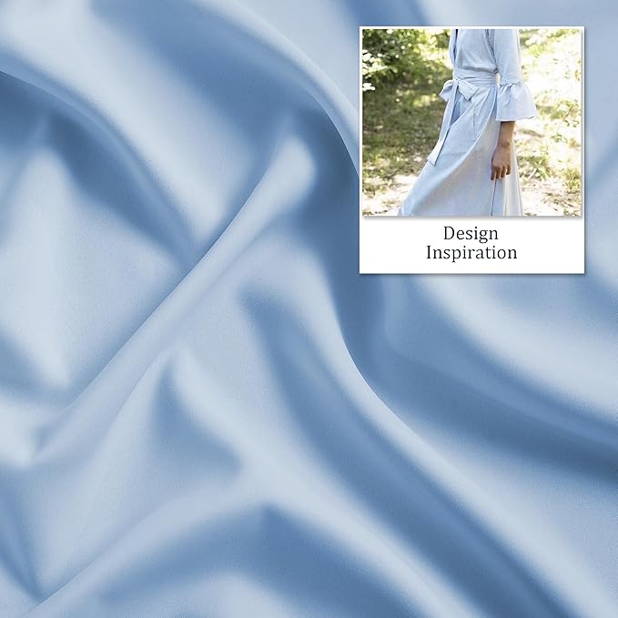 DUALIFE Blackout Light Blue Curtains - Image 4