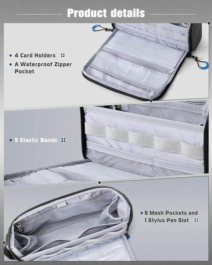 Electronics Organizer Travel Case, Water Resistant Tech Bag Charger Pouch - Image 3