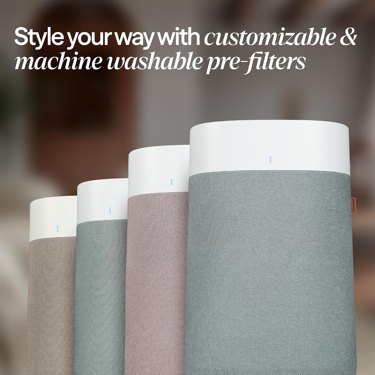 blueair air purifiers for home large room up on a desk or shelf