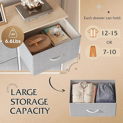 WLIVE Fabric Dresser for Bedroom, Tall Dresser - Image 5