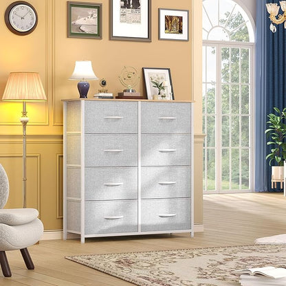 DWVO Fabric Dresser for Room, Tall Storage 8 Drawers, Storage Drawer Organizer - Image 4