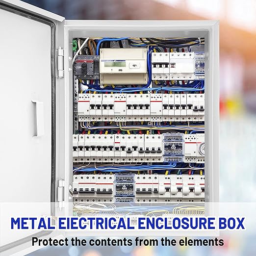 Outdoor Electrical Box 20 x 16x 8''D NEMA 4X Enclosure Steel Box, Waterproof & - Image 2