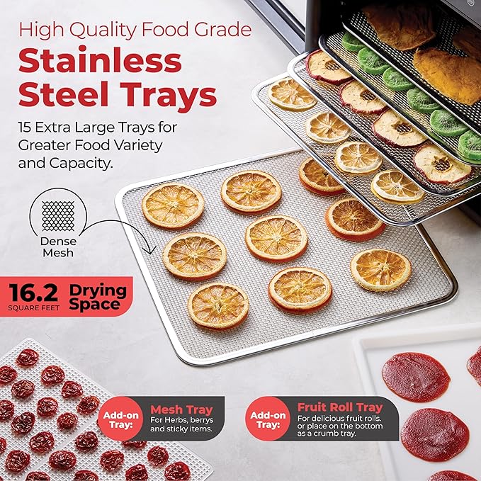 Magic Mill Premium Food Dehydrator Machine 800W Dryer - Image 5