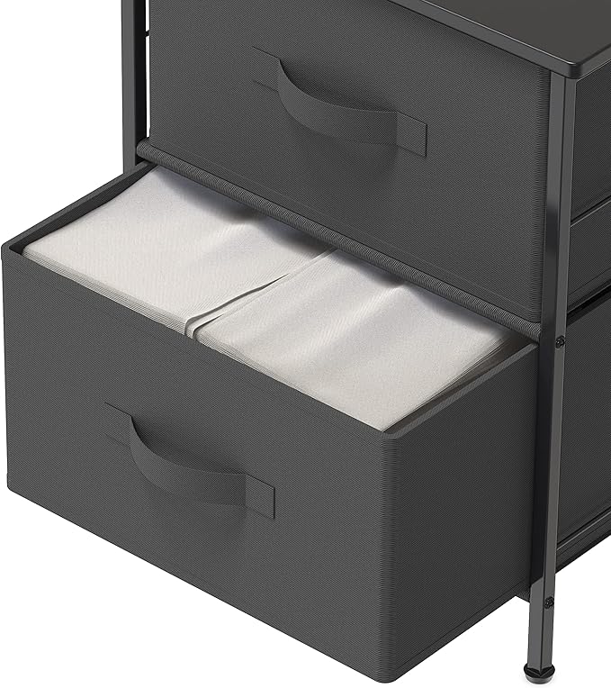 SIMPLE HOUSEWARE 2 Tier Night Stands Dresser - Image 7