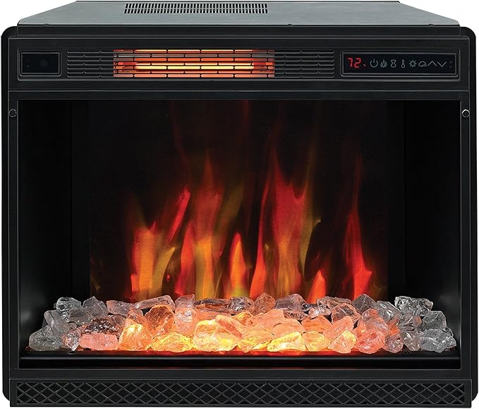 ClassicFlame 28" 3D Infrared Quartz Fireplace Insert Plug and Safer Sensor - Image 3