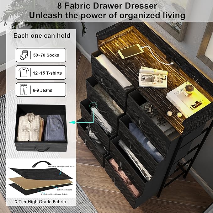 Fabric Dresser for Bedroom - Image 5