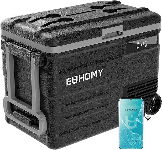 EUHOMY 12 Volt Refrigerator, 59QT 12V Fridge APP Control, Electric Cooler by EUHOMY