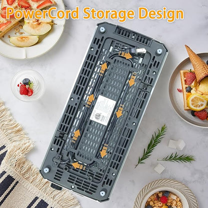 4 Slice Long Slot Stainless Steel Toaster - Image 3