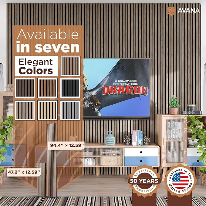 Avana Acoustic Wood Wall Panels – 94.4 x 12.6 Inch Natural Walnut Acoustic - Image 7