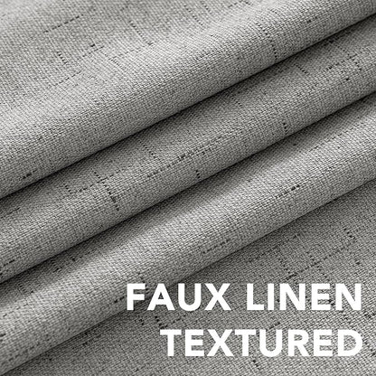 H.VERSAILTEX Linen Blackout Curtains Durable Thick Textured Linen Look 100% - Image 5