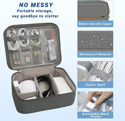 Electronics Organizer, Travel Cord Organizer Pouch, Portable Cable Organizer - Image 3