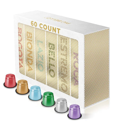 Piu Bello Espresso Coffee Pods for Nespresso Original Machines – Variety Pack – by PIUBELLO