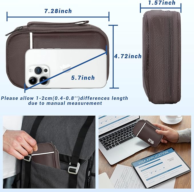 Electronics Organizer, Travel Cord Organizer Pouch, Portable Cable Organizer - Image 2
