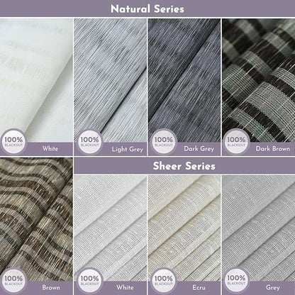 Graywind Custom Natural Roman Shades Blinds Plain Fold - Image 3