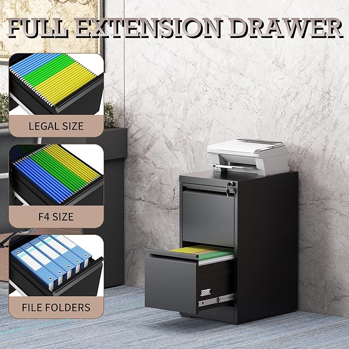 File Cabinet, 2 Drawer File Cabinet - Image 5