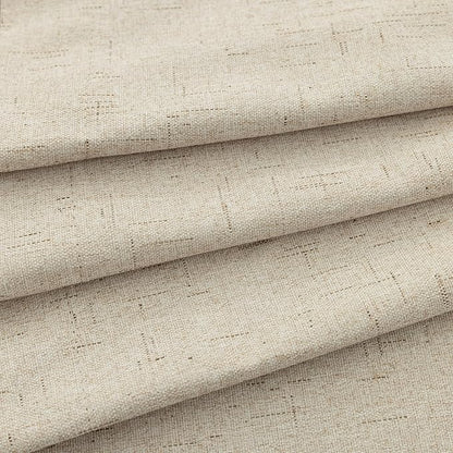 KOUFALL Beige Linen Blackout Curtains - Image 8
